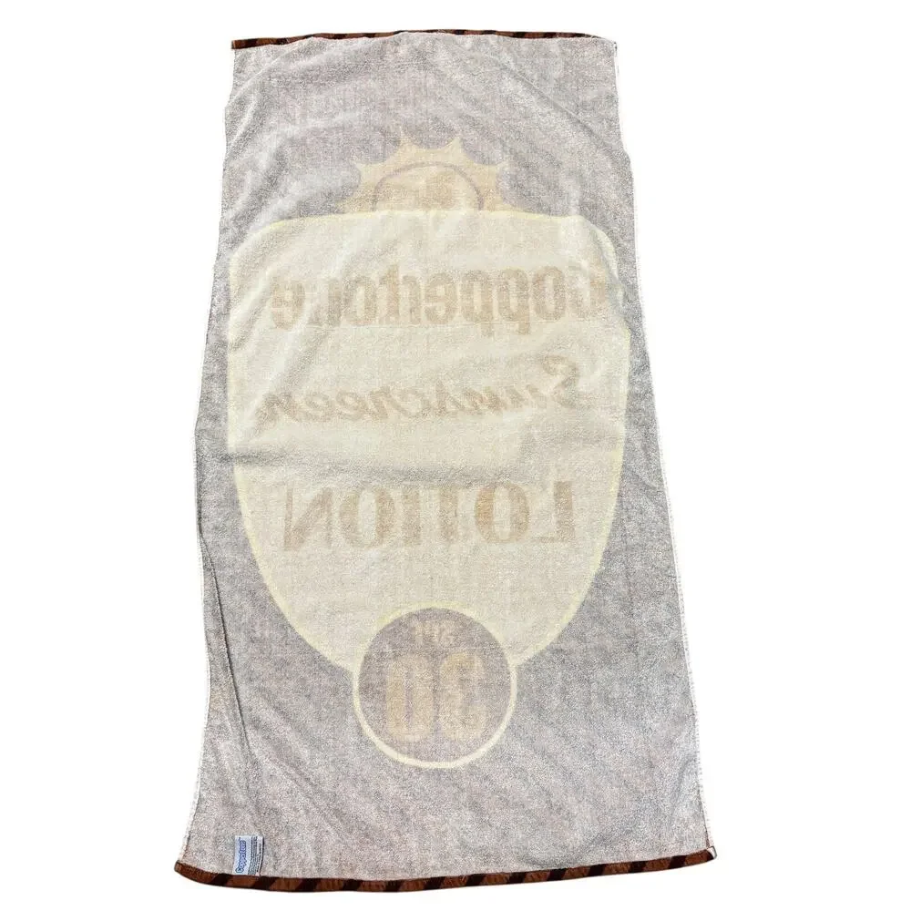 Beach Towel Promo Coppertone Sunscreen Lotion SPF30 29 x 56